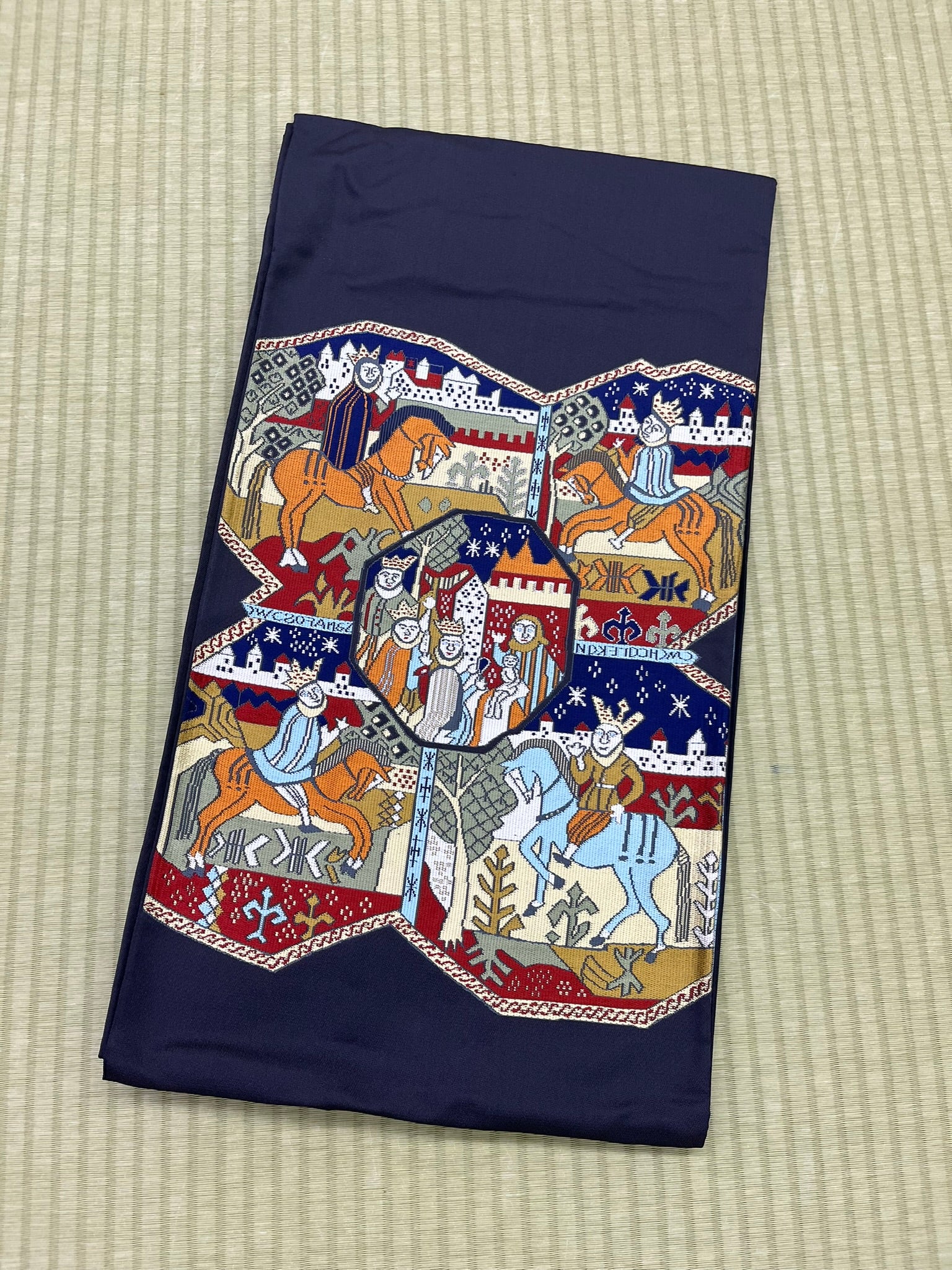 本袋帯 京都 西陣 39 川島織物 金箔糸 有栖川 名物裂 中古 kp1932